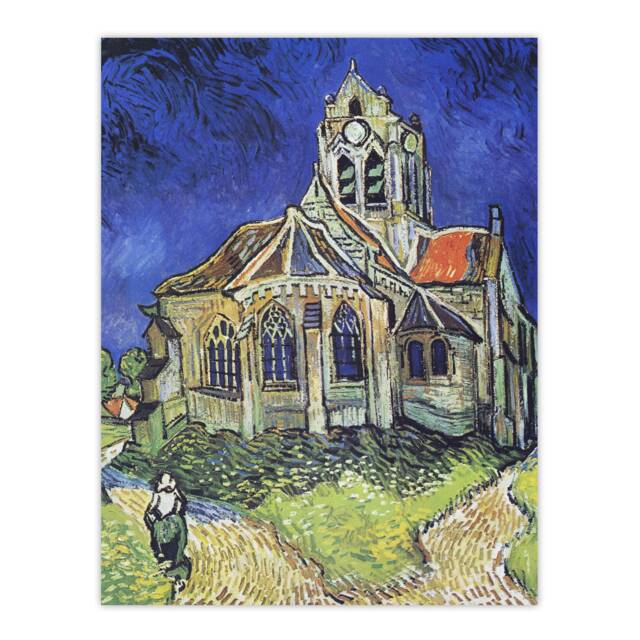 The Church at Auvers Oil Painting Van Gogh Huge Wall Art Print 18X24 In