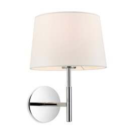 Seymour Classic Switched Wall Lamp Chrome with Cream Shade