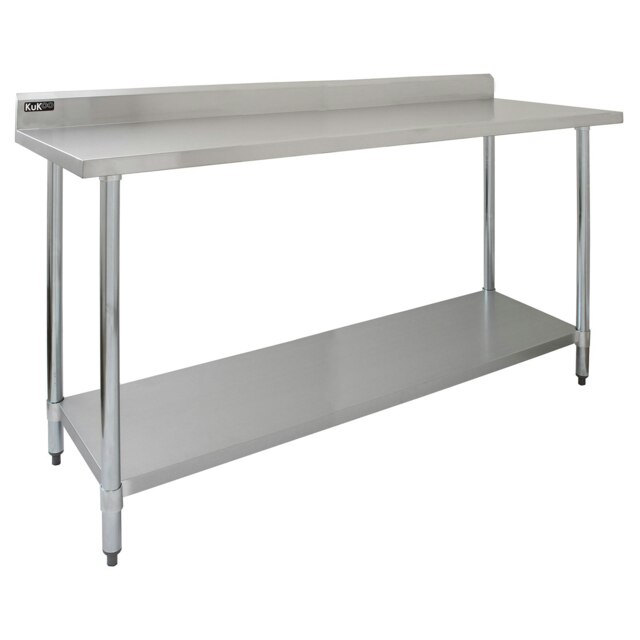 Commercial Stainless Steel Catering Table - 6ft Wide Silver