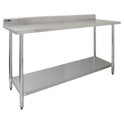 Commercial Stainless Steel Catering Table - 6ft Wide Silver