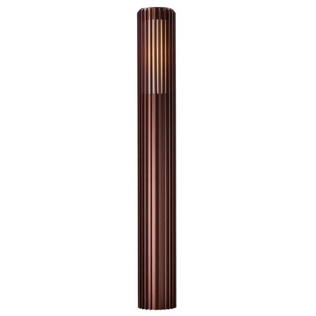 Nordlux Aludra Outdoor Garden Post Brown Aluminium E27 Coastal/Marine Safe - Mains Powered, IP44