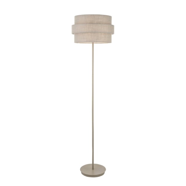 Buxton Light Grey Floor Lamp with Linen Shade