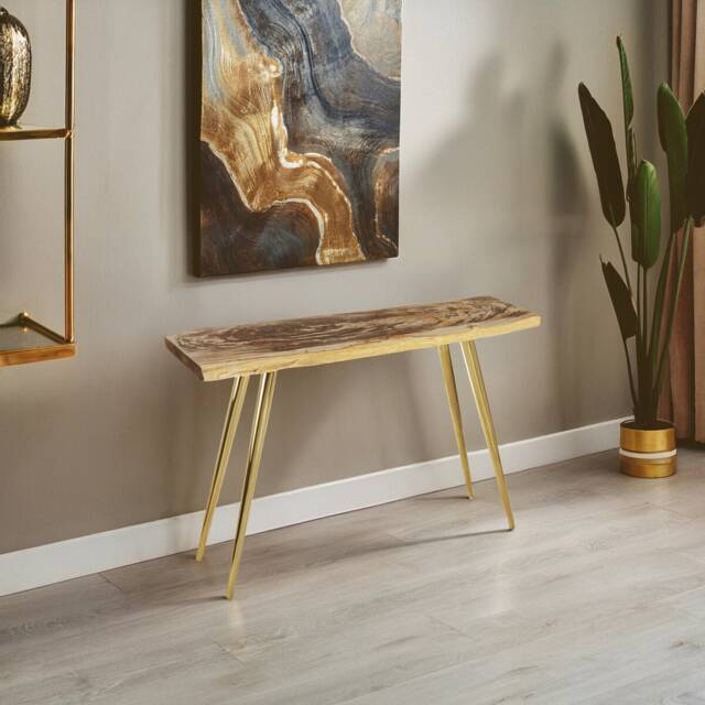 Borough Veneer Top And Metal Legs Dining Table
