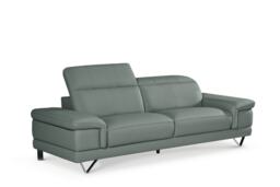 Genuine Leather Grey 3 Seater Sofa CHICAGO
