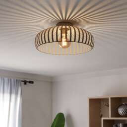 EGLO Mogano 3 Sandy Steel Minimalist, Caged Style Ceiling Light, 28cm