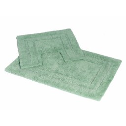 Showerdrape Pinnacle Spearmint Green 2 Piece 100% Cotton Bath Mat Set Green Spearmint 1