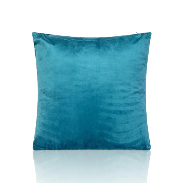Plain Velvet 45cm x 45cm Teal Cushion Set of 4 Blue 45cm x 45cm x 10cm 4