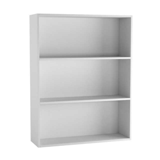 Wide 3 Shelf Tier Wooden Bookcase Cabinet Storage Shelving Display Shelves Unit White White 1