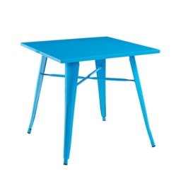 Garden Bar Table - Metal - L80 x W80 x H76 cm - Blue Blue