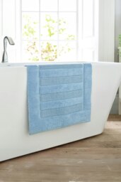 Bliss Pima 100% Cotton Bath Mat 50x80cm – Ultra-Soft 1600GSM Luxury Bathroom Rug Blue Cobalt 50 x 80cm