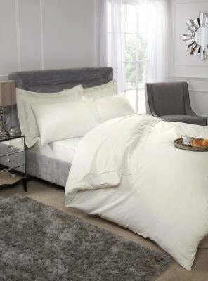 Luxor Collection 200 Thread Count Luxury Egyptian Cotton Fitted Sheet in Cream - Single