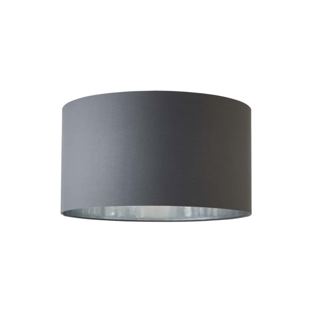 ValueLights Reni Large Charcoal Fabric Chrome Shade
