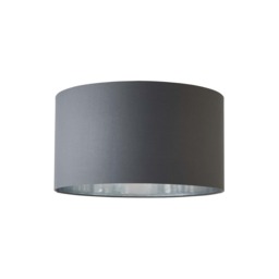 ValueLights Reni Large Charcoal Fabric Chrome Shade