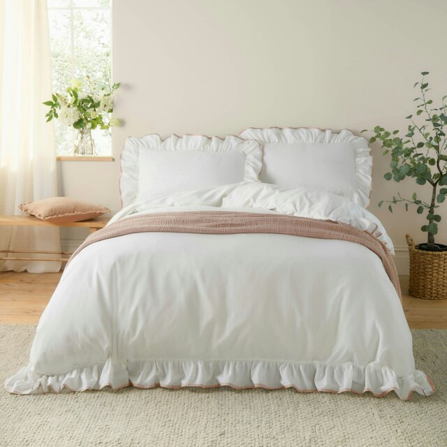 Wylder Blousey Cotton Ruffle King Duvet Cover Set Multi King