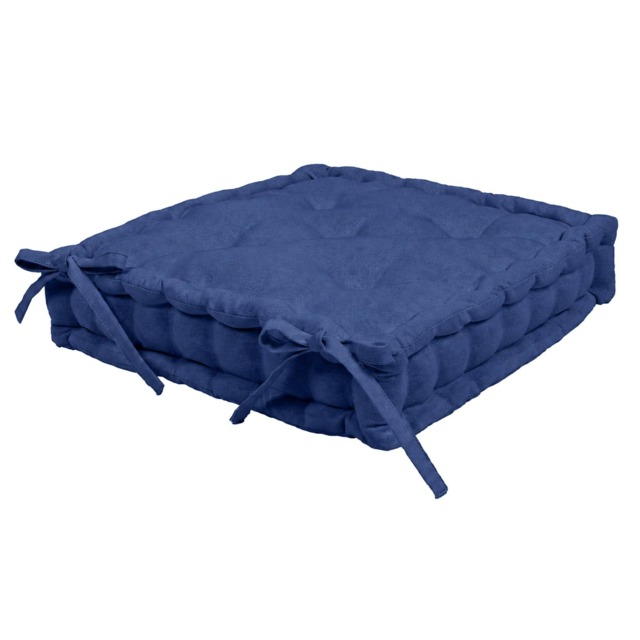 Harbour Housewares Deluxe Square Seat Pad - 40 x 40cm - Navy