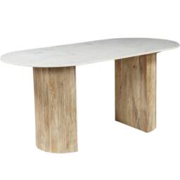 Luxor Oval Natural Marble Dining Table 6 to 8 Seater