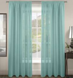 Velosso Riva Slot Top Voile Panel - 150cm x 182cm Blue Duck Egg