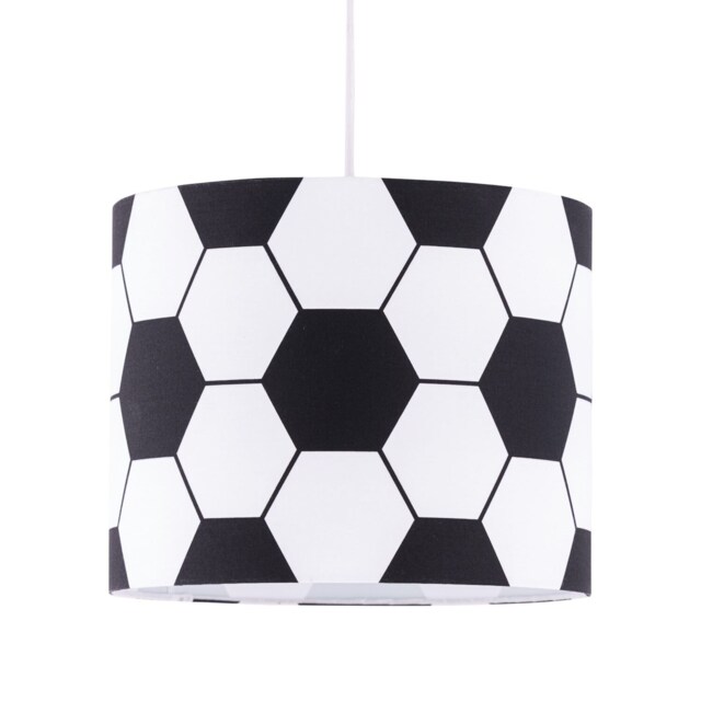 Footie - Black and White Football Pendant Shade Black Medium 1