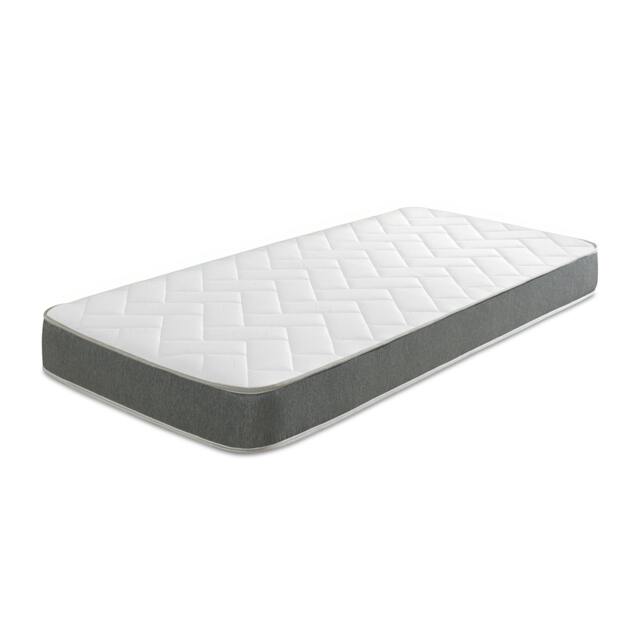 Large Brick Hybrid Mattress - 19cm Deep, Soft Firmness Grey European Double