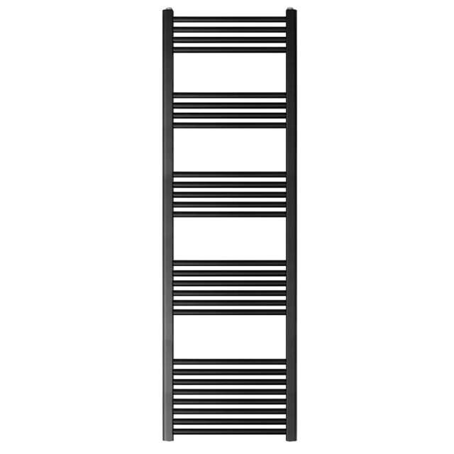 Balterley Straight Heated Heated Towel Rail Radiator, 1231W Black Matt Black