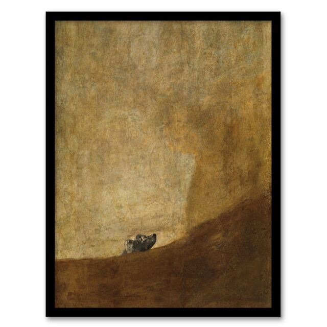 Francisco Goya Le Chien The Dog Oil Painting Framed Wall Art Picture Print A3