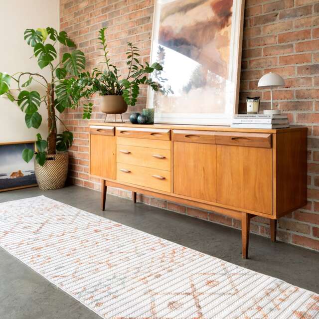 KUKOON Grace Washable Bobbled Berber Runner – Terracotta Earthy Hallway Mat 60cm x 240cm