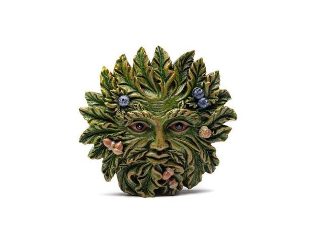 Green Man Plant Pot Feet - Set of 3 - L5.5 x W8.5 x H8.5 cm Green