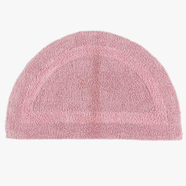 Homescapes Luxury Reversible Semi Circle Bath Mat - Blush Pink Blush Pink