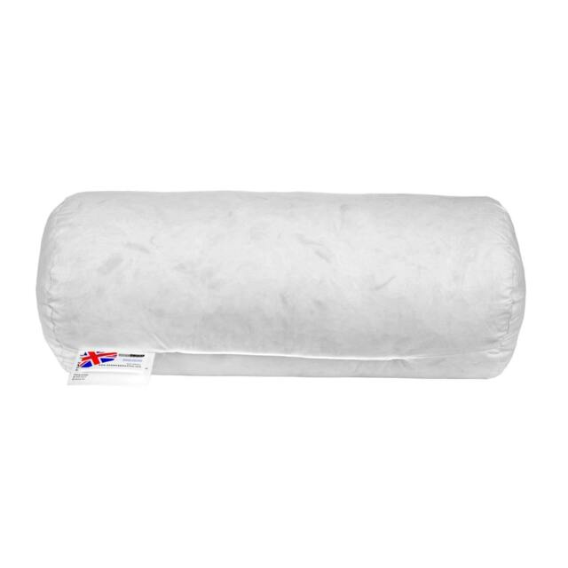 "Homescapes Luxury Duck Feather Bolster Cushion Insert Inner 45 x 20 cm (18 x 8 inches) White 45 x 20 cm (18 x 8"")"