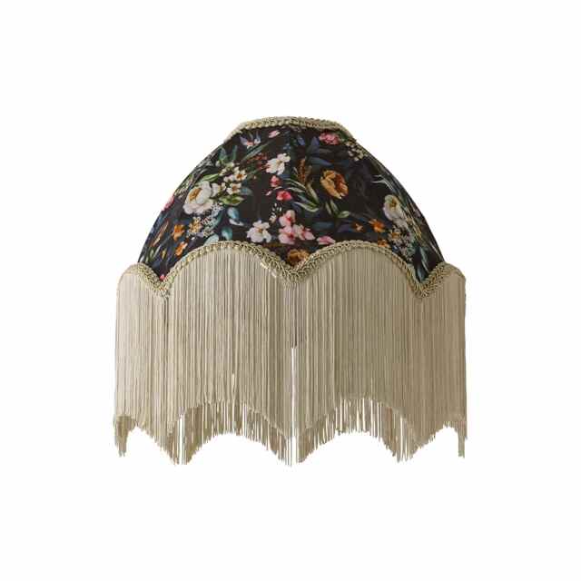 ValueLights Peony Scalloped Floral Shade Cream Tassels