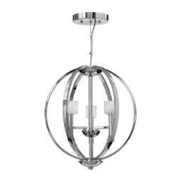 Hinkley Fredrick Ramond Mondo 3 Light Chandelier Polished Chrome