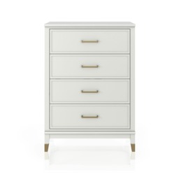 Westerleigh 4 Drawer Dresser White White White One Size