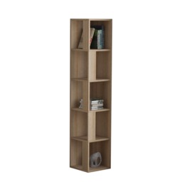 Decortie Piano Bookcase 31x31x159cm Oak