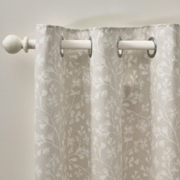 Catherine Lansfield Brooke Floral 66x72 Inch Lined Eyelet Curtains Natural Cream Natural One Size