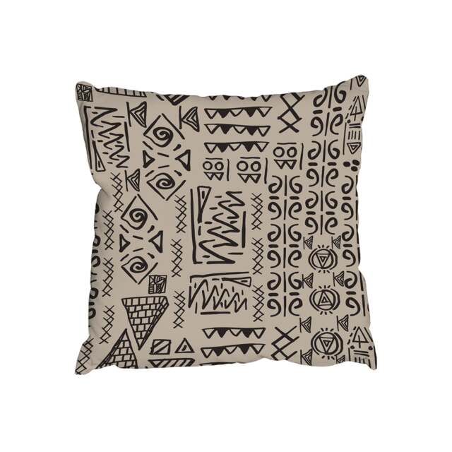 Cushions - Striped egyptian theme with ethnic and tribal motifs (Cushion) Multi