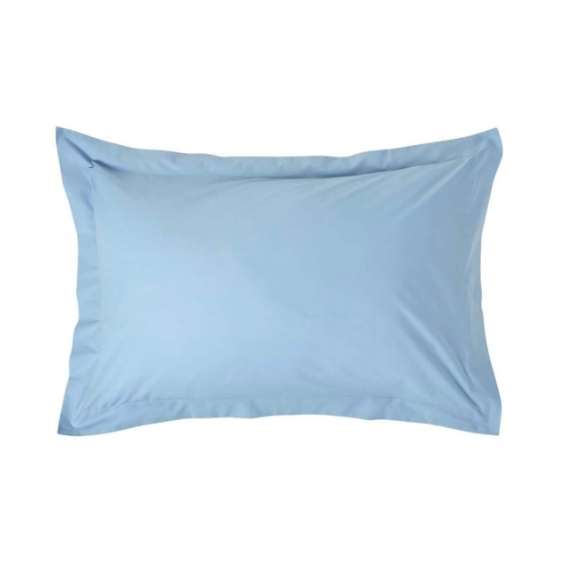 Homescapes Blue Egyptian Cotton Oxford Pillowcase 200 TC - Standard Size