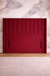 Maroon Plush Panel Wing 54inch Floorstanding 6FT Headboard