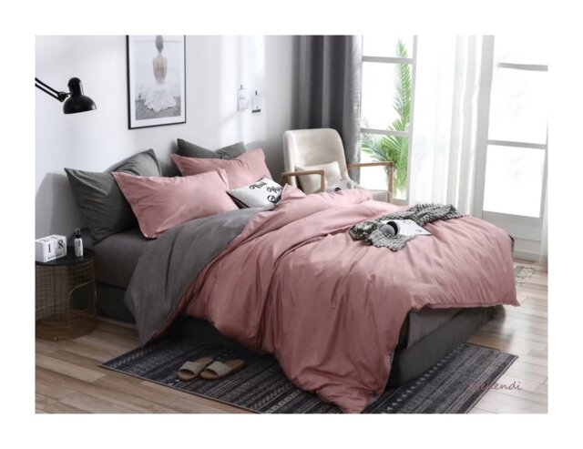 Ezysleep Reversible Pink Printed Duvet Set - Luxurious Duvet Cover And Pillowcases Pink Pink