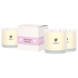 Nicola Spring 3x Summer Berries Scented Candles - 400g 28h Natural Single Wick Soy Wax Aromatherapy Candle Home Fragrance