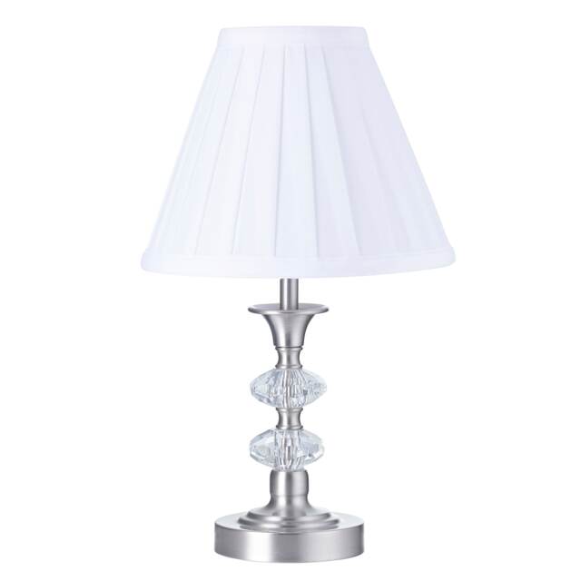 Contemporary Satin Nickel Power Saving and Eco Friendly LED Touch Table Lamp Silver Satin Nickel 1