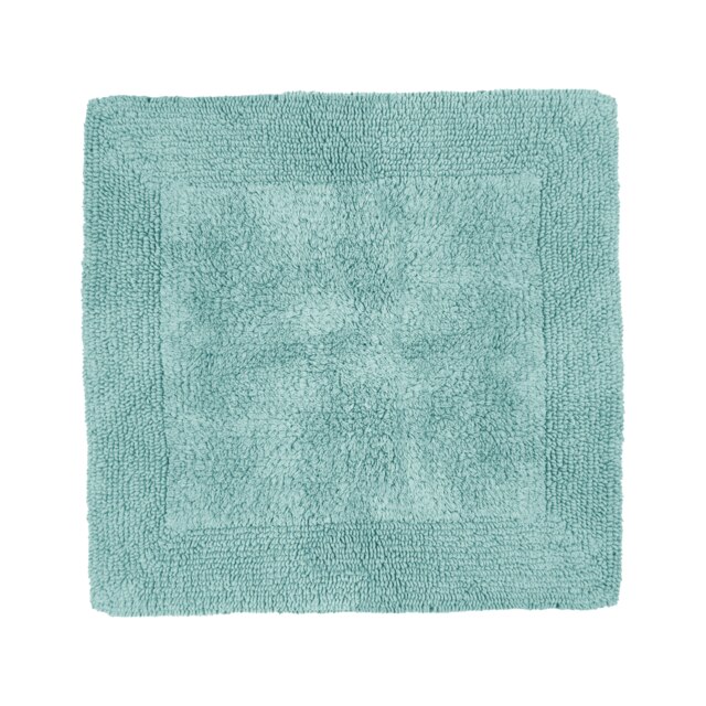 Heavyweight Reversible Square Bath Mat Blue Duckegg