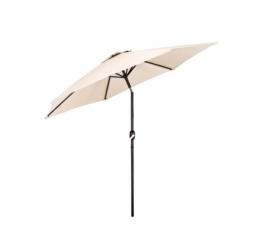 Groundlevel 2m Tilt and Crank Lightweight Parasol Umbrella Cream Cream