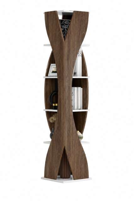 Decorotika Reva Corner Bookcase Bookshelf Shelving Unit