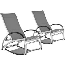 Sun Lounger Avignon - 2 in 1 functions, adjustable backrest Grey anthracite 2