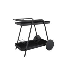 Novogratz Barbie Outdoor Bar Cart with Wheels Charcoal