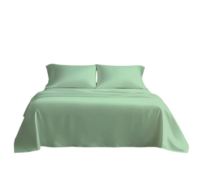 Microfibre Soft Touch Flat Sheet Plain Dyed Bed Linen Blue Blue Duck Egg Blue King