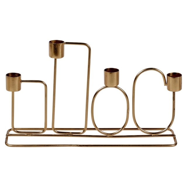 16cm Metal Candle Holder Holds Up To 4 Candles Dinner Centrepiece Or Home Decor Gold Gold 16cm 1