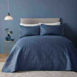 Serene Cavali Bedspread Dark Blue