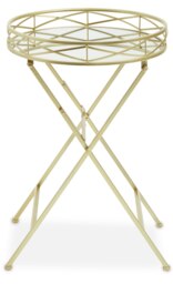 Jolie Round Gold Tray Table Gold