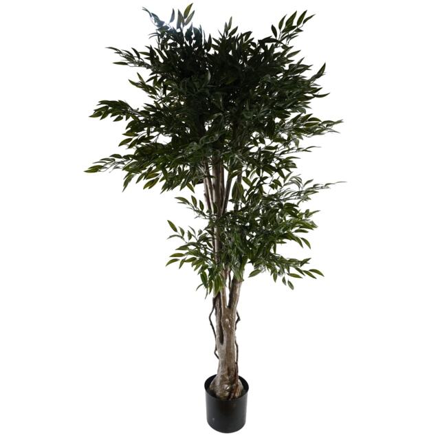 Artificial Plant Ruscus Tree- 2716 leaves UV PROTECTED OUTDOOR Botanik Green 4ft